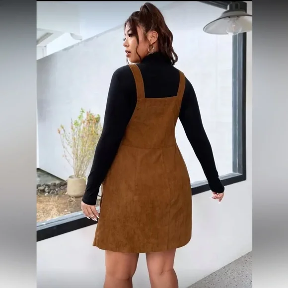 SHEIN Corduroy Overall Mini Dress – Perfect for Layering - Picture 2 of 9